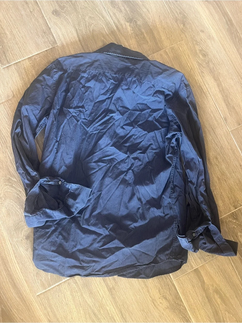 Banana Republic Navy Blue Pinstripe Dress Shirt